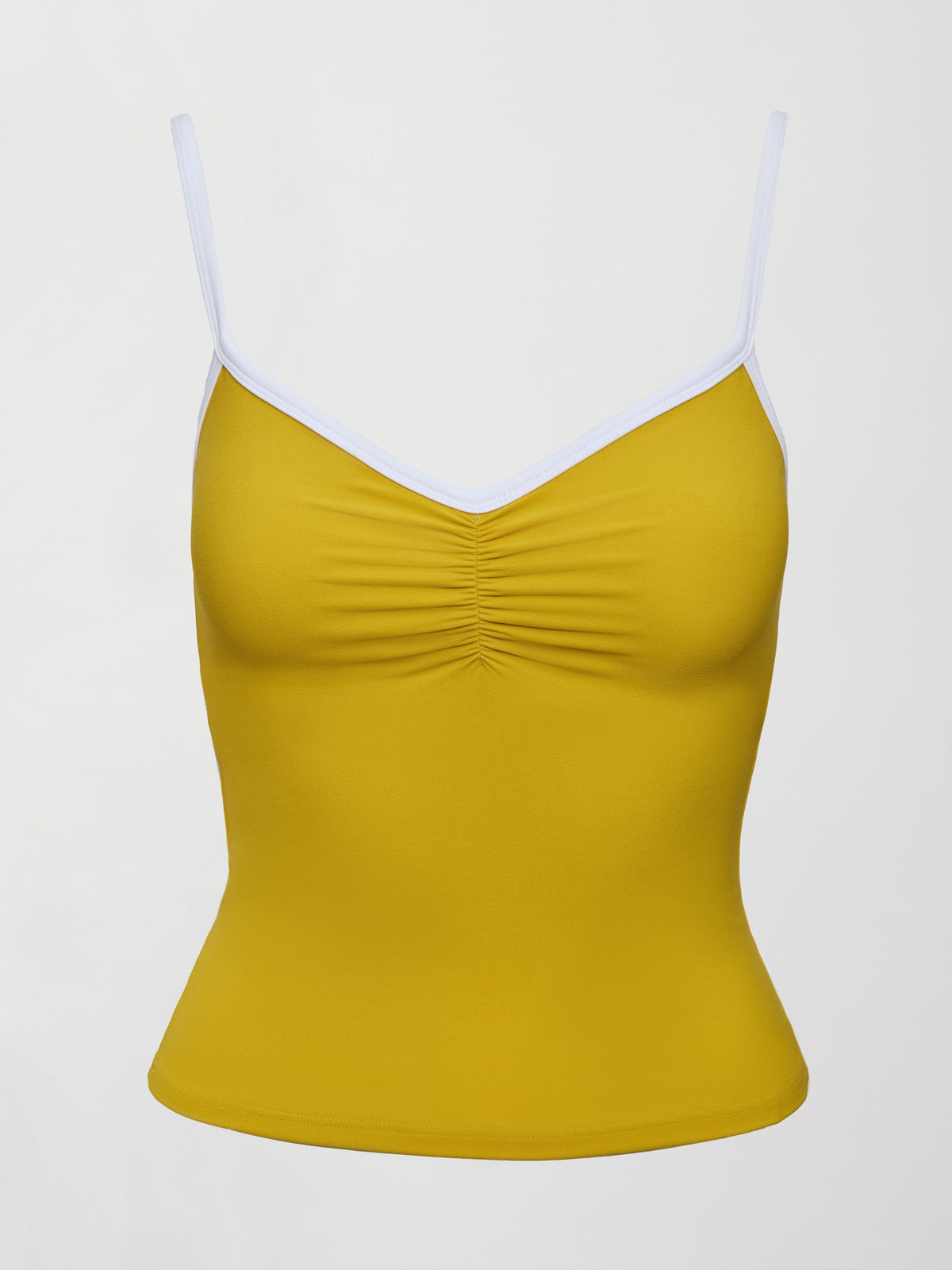 Carbon38 Ruched Tank in Melt - Mango Mint/ White