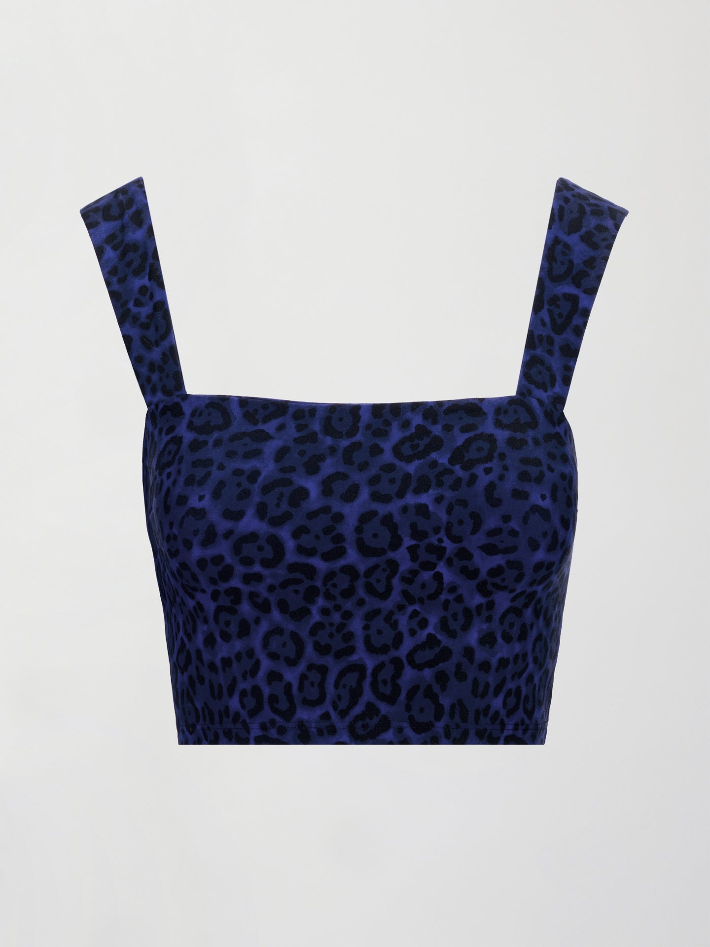 Carbon38 Square Neck Bra Top in Melt - Navy Leopard