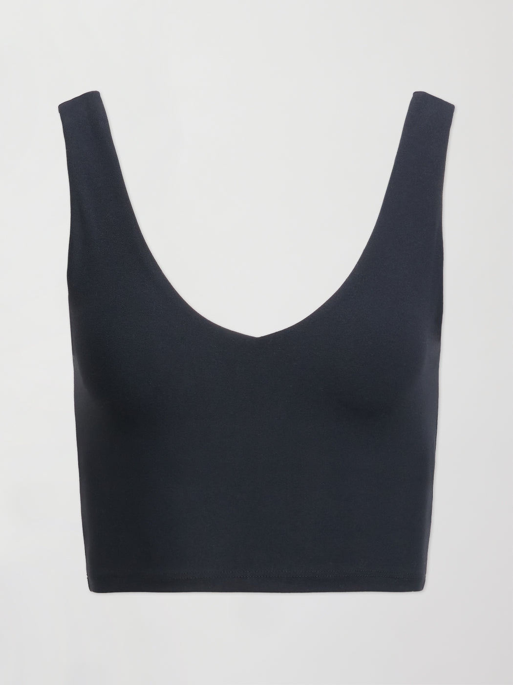 Carbon38 V-Neck Longline Bra in Melt - Black