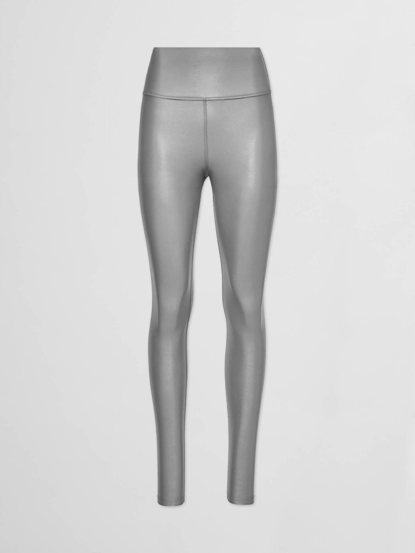 Carbon38 High Rise Full-Length Legging in Takara Shine - Steel Grey