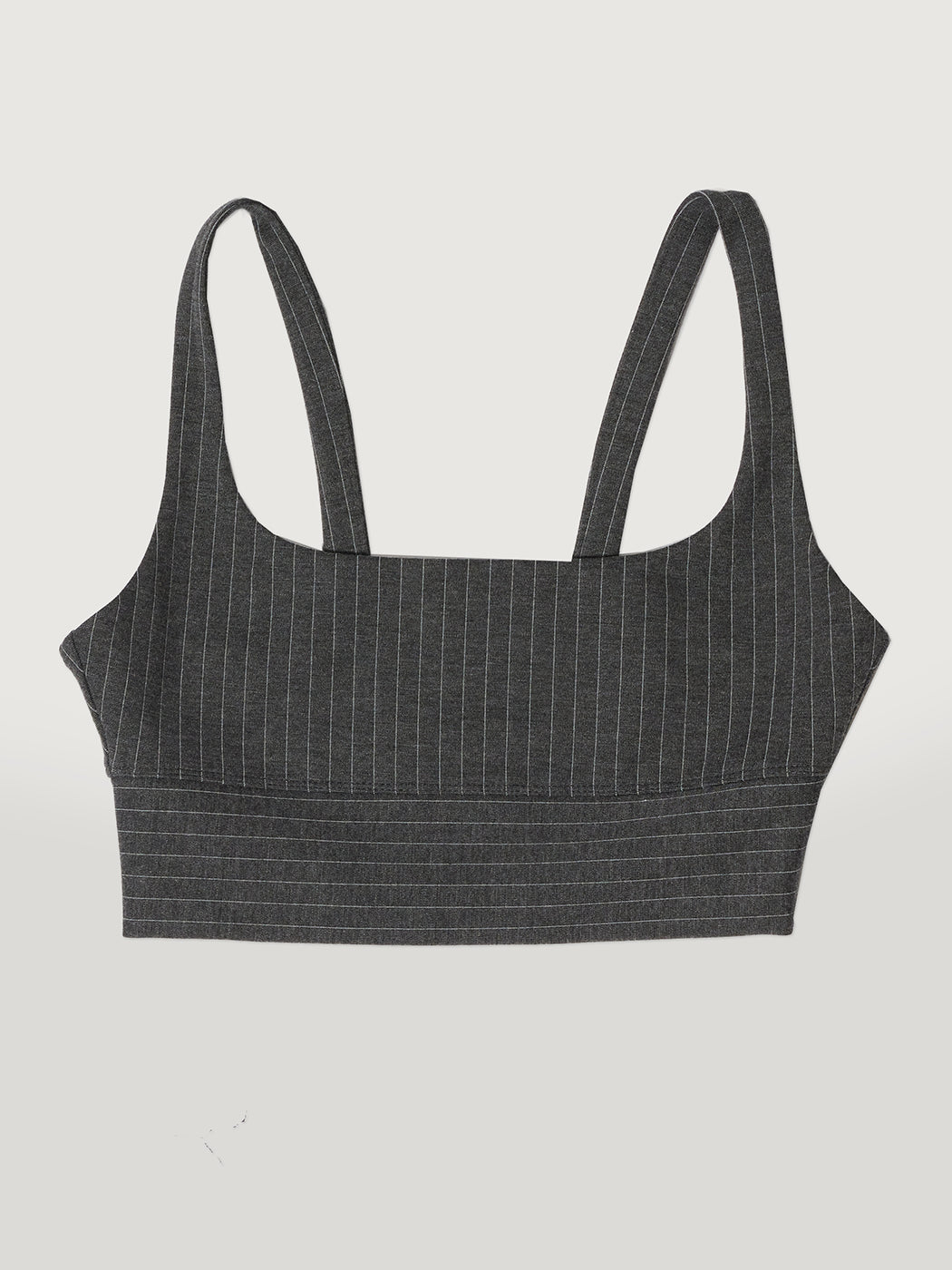 Carbon38 Pinstripe Bra - Charcoal
