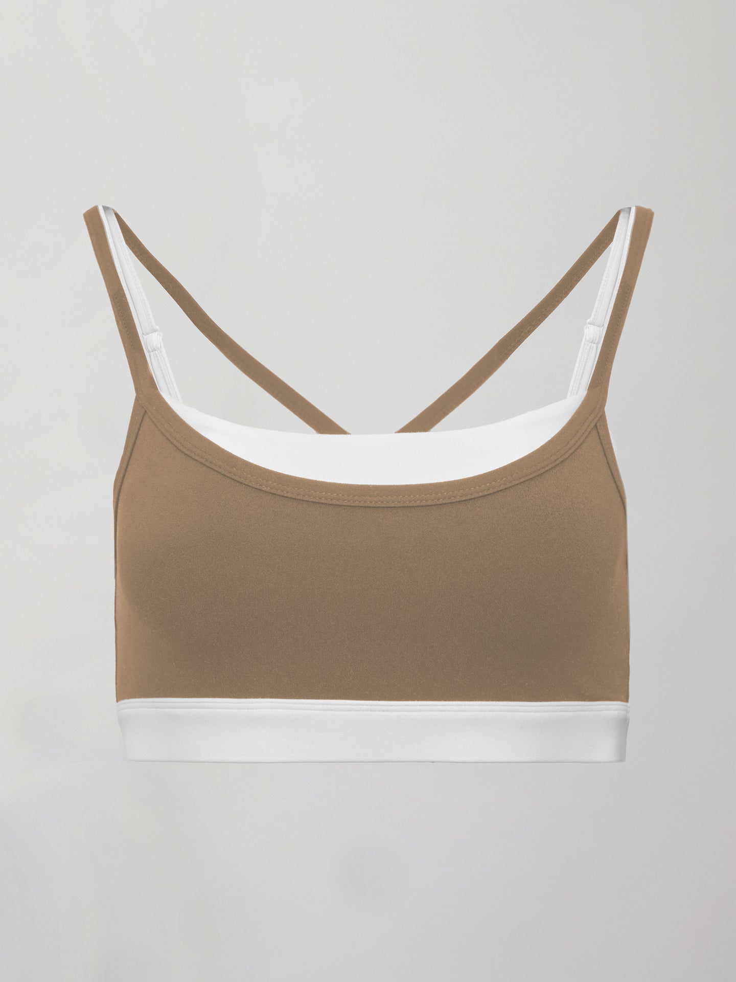 Carbon38 Double Layered Contrast Bra in Melt - Chinchilla / White