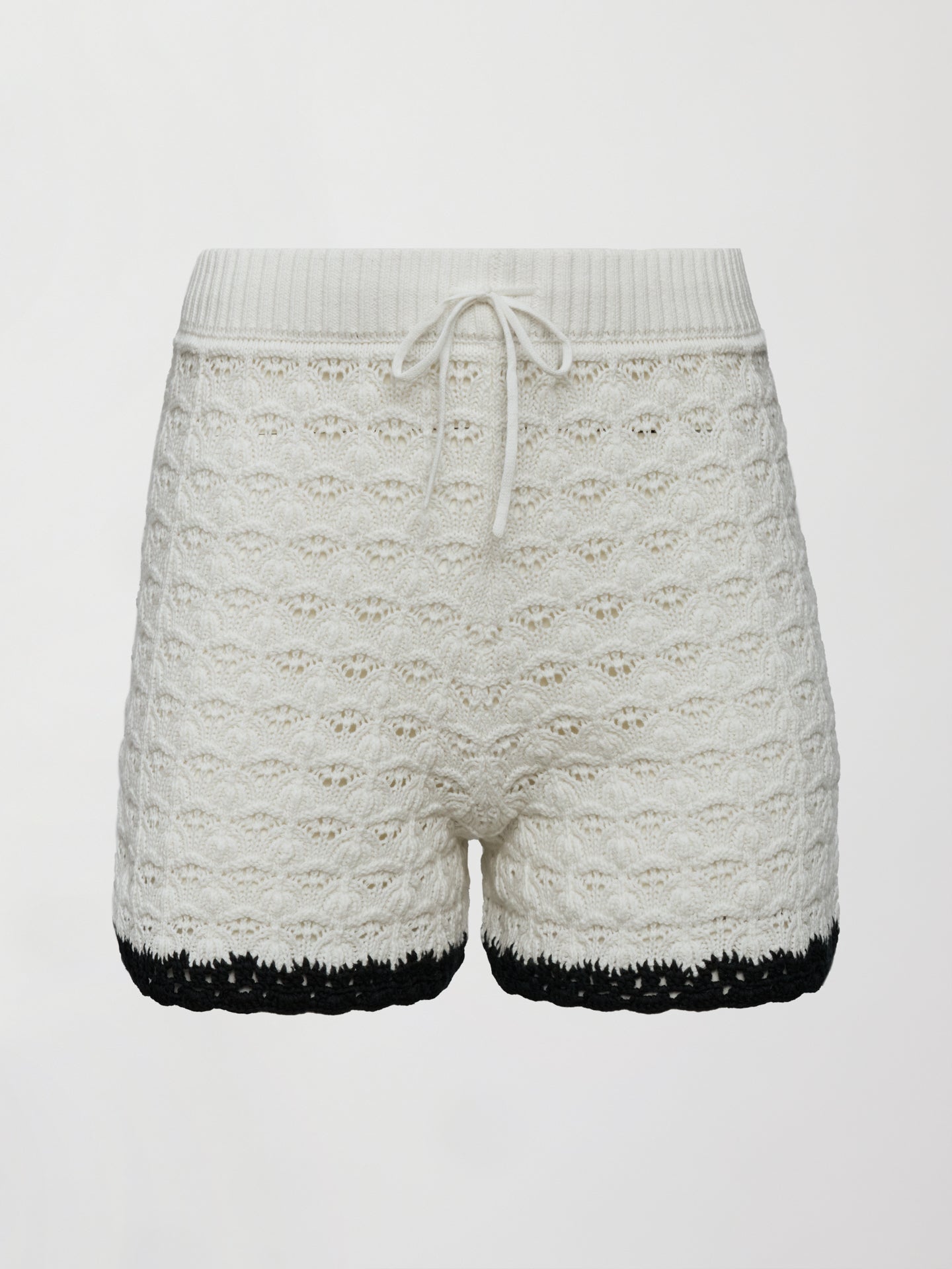 Carbon38 Crochet Short - White/Black