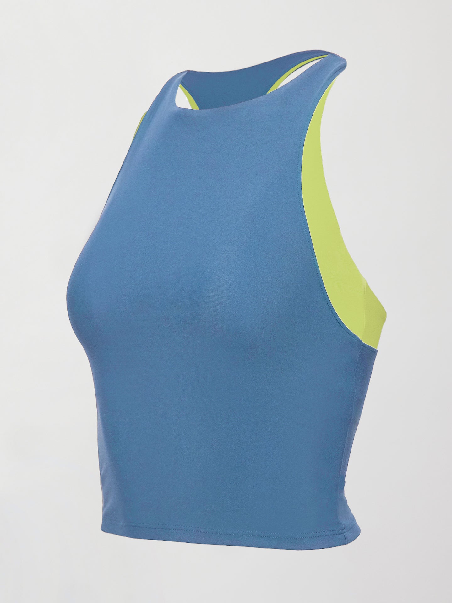 Carbon38 Colorblock High Neck Tank - Coronet Blue / Charlock
