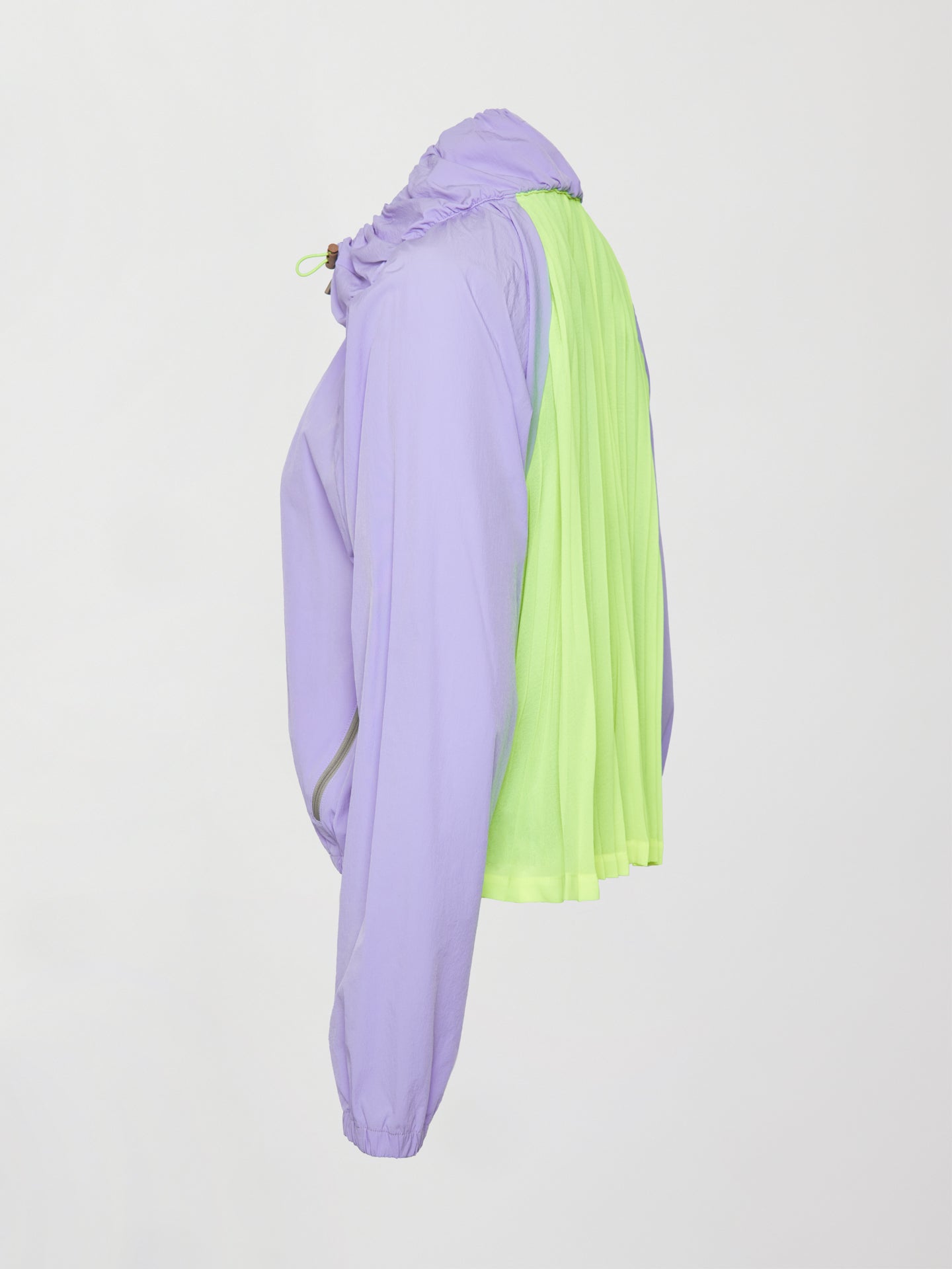 Carbon38 Pleated Back Running Jacket - Sweet Lavender / Acid Lime