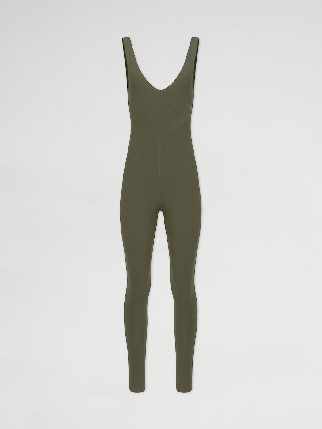 Carbon38 V-Neck Jumpsuit in Melt - Olive