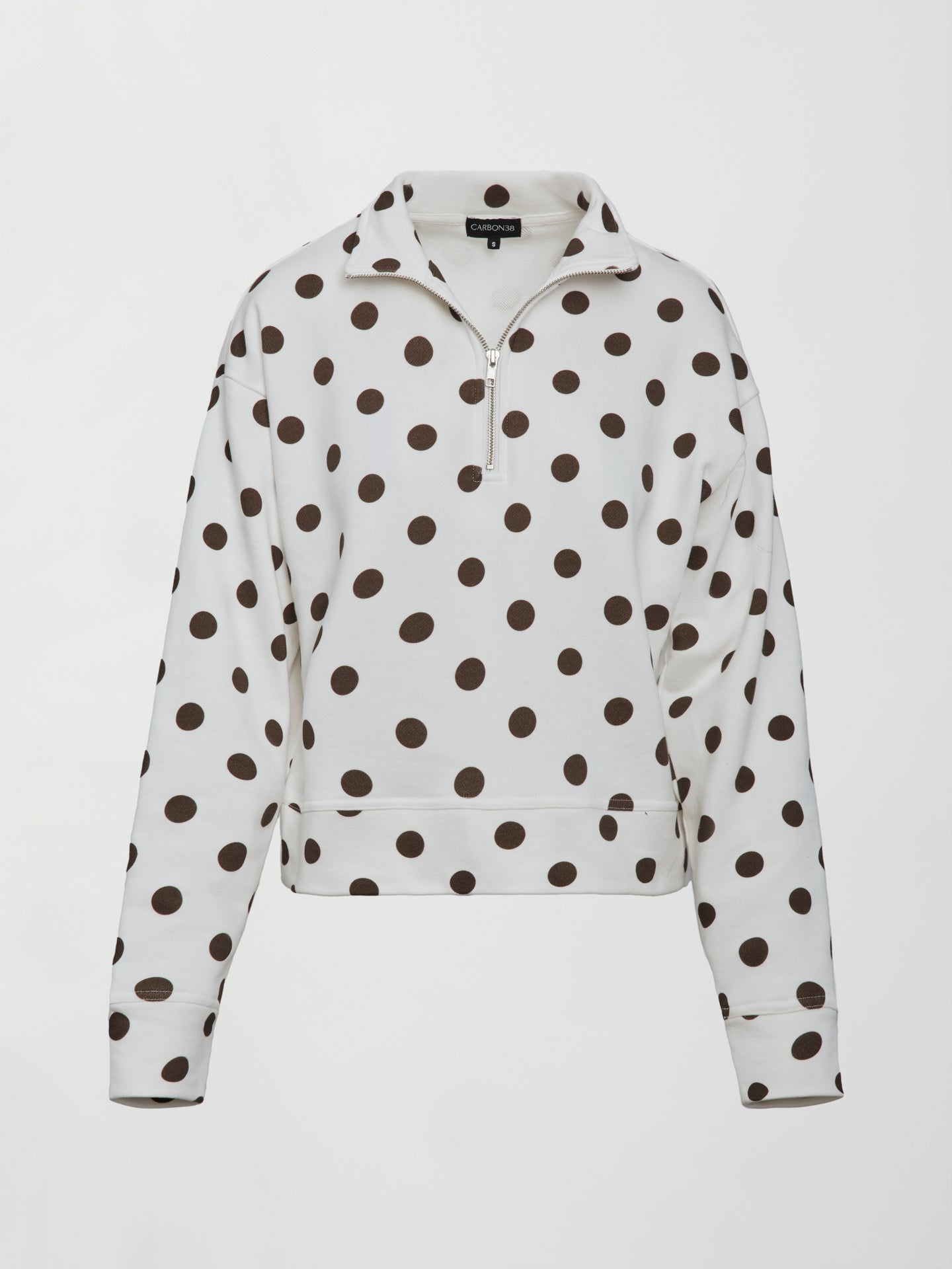 Carbon38 Polka Dot Half Zip - White/Carafe Polka Dot