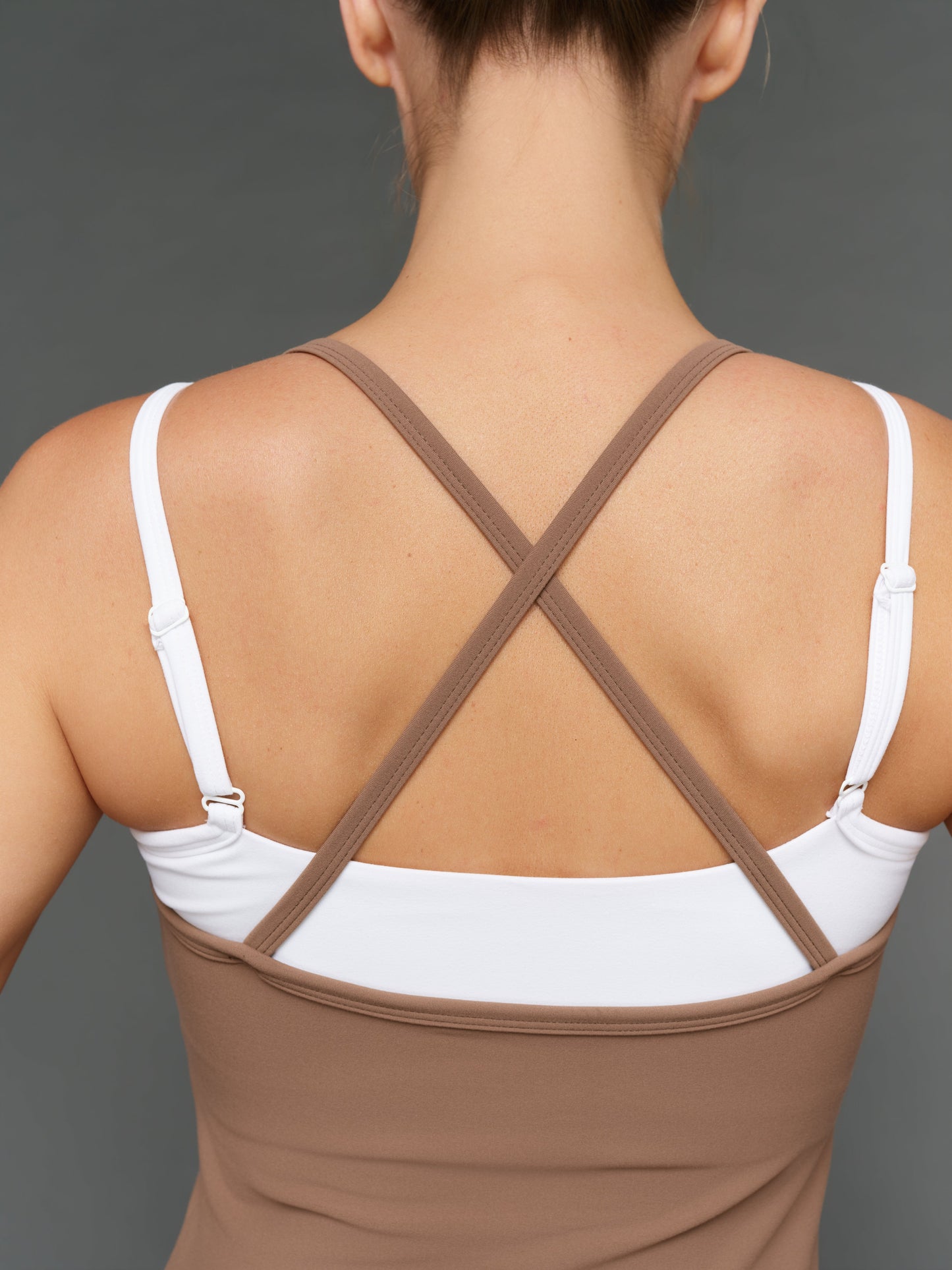Carbon38 Double Layered Tank in Melt - Caribou/White