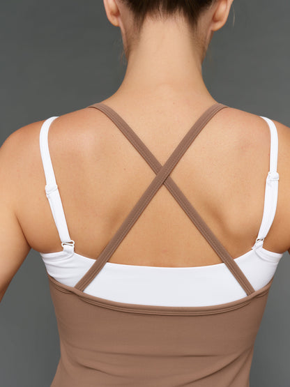 Carbon38 Double Layered Tank in Melt - Caribou/White