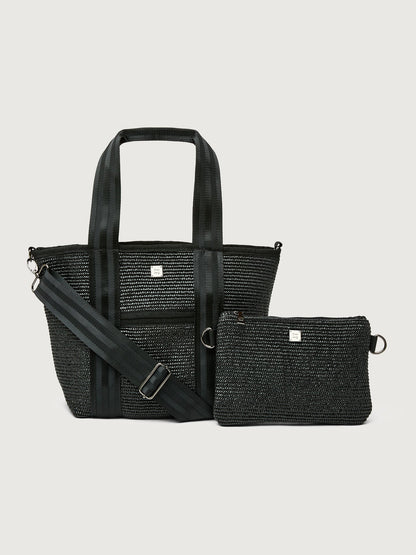 Carbon38 Capri Tote - Black Raffia