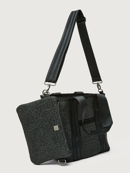 Carbon38 Capri Tote - Black Raffia