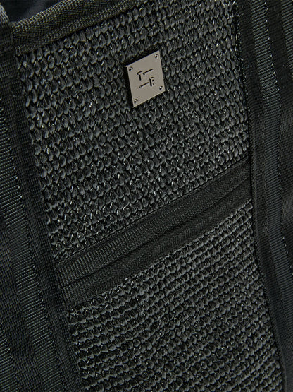 Carbon38 Capri Tote - Black Raffia