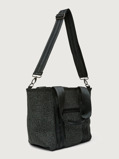 Carbon38 Capri Tote - Black Raffia