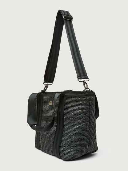 Carbon38 Capri Tote - Black Raffia