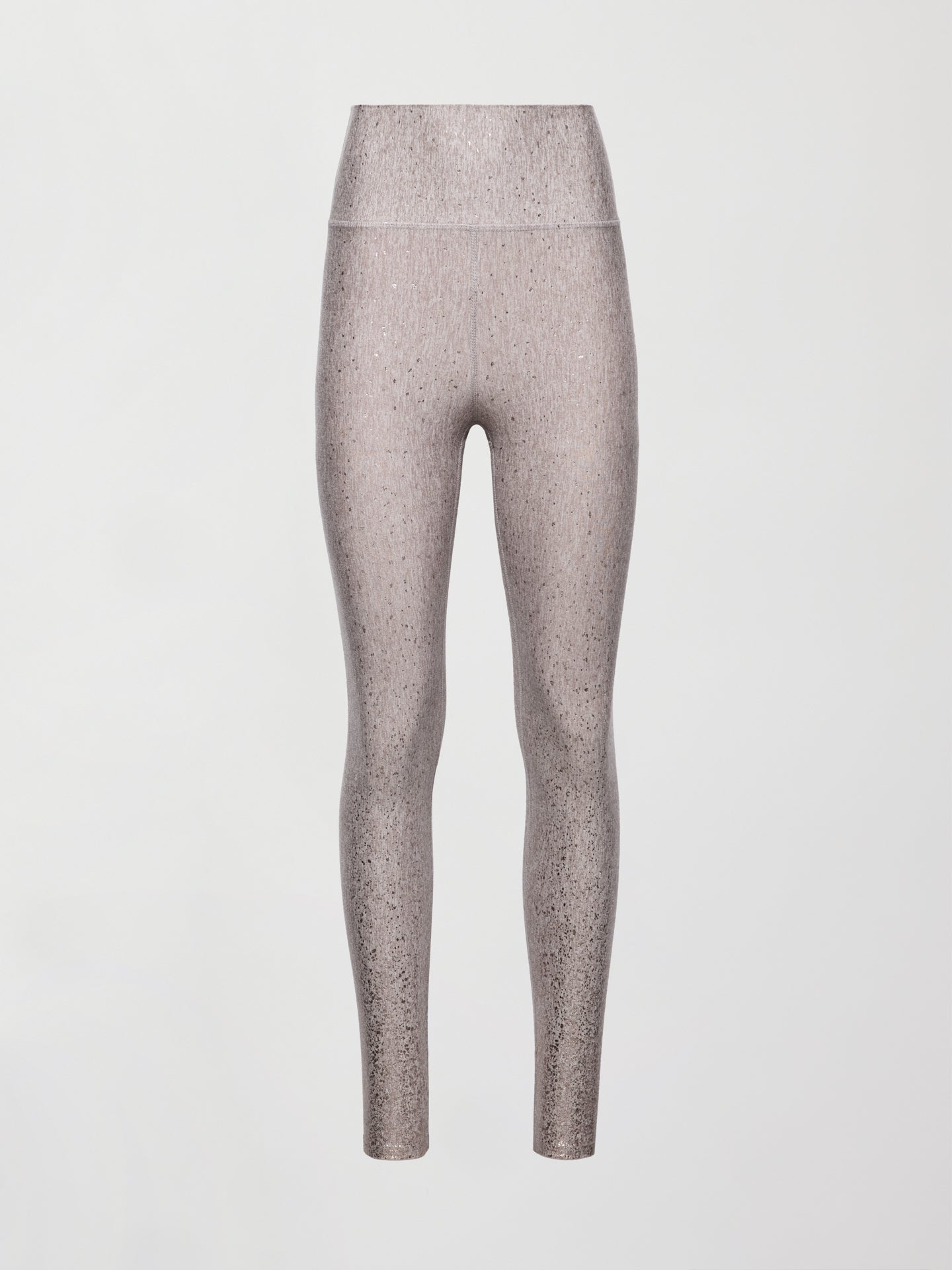 Carbon38 Foil Legging in Melt - Oatmeal Heather with Rose Gold Foil