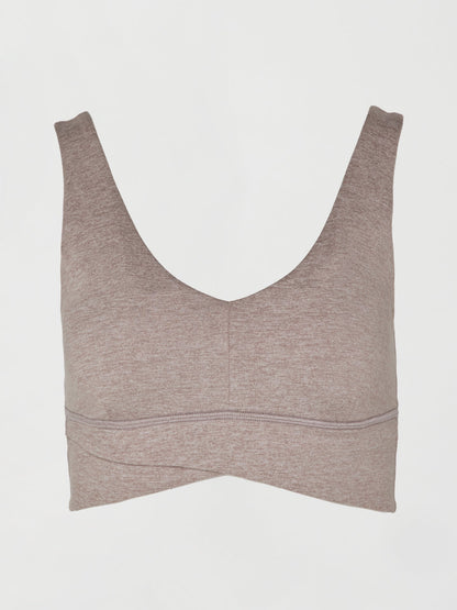 Carbon38 Wrap Bra in Heather Melt - Heather Oatmeal