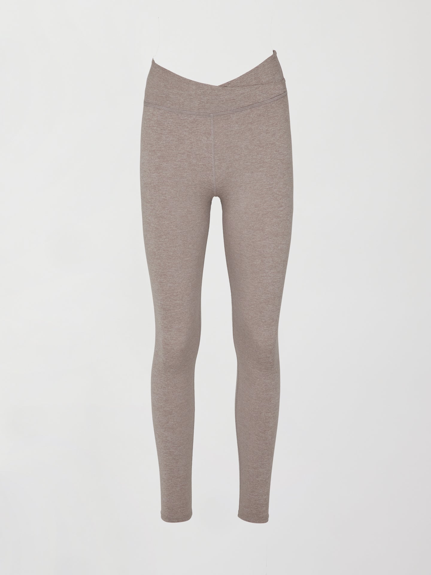 Carbon38 Wrap Legging in Heather Melt - Heather Oatmeal