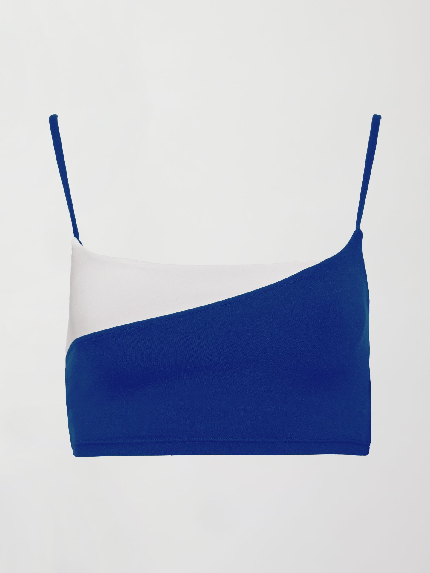 Carbon38 Spliced Colorblock Bra in Melt - Cobalt/White