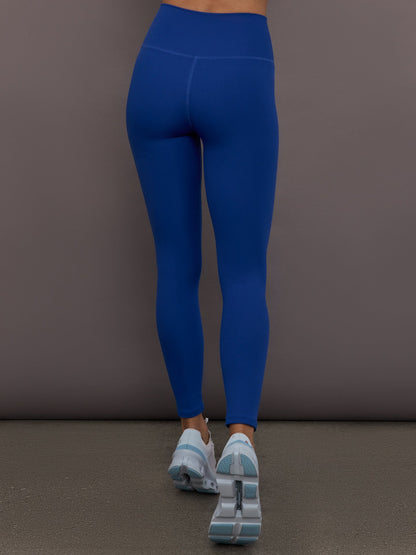 Carbon38 High Rise Legging in Ribbed Melt - Cobalt