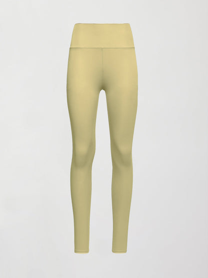Carbon38 High Rise Legging in Ribbed Melt - Banana
