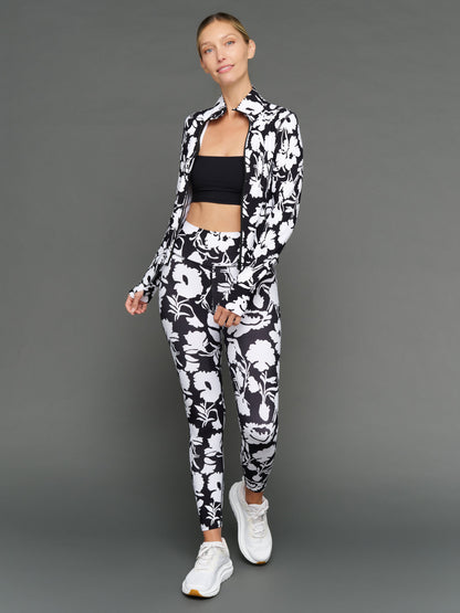 Carbon38 Floral Full Zip Active Jacket in Melt - Floral Print