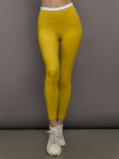Carbon38 Contrast Waistband Legging in Melt - Mango Mint/ White