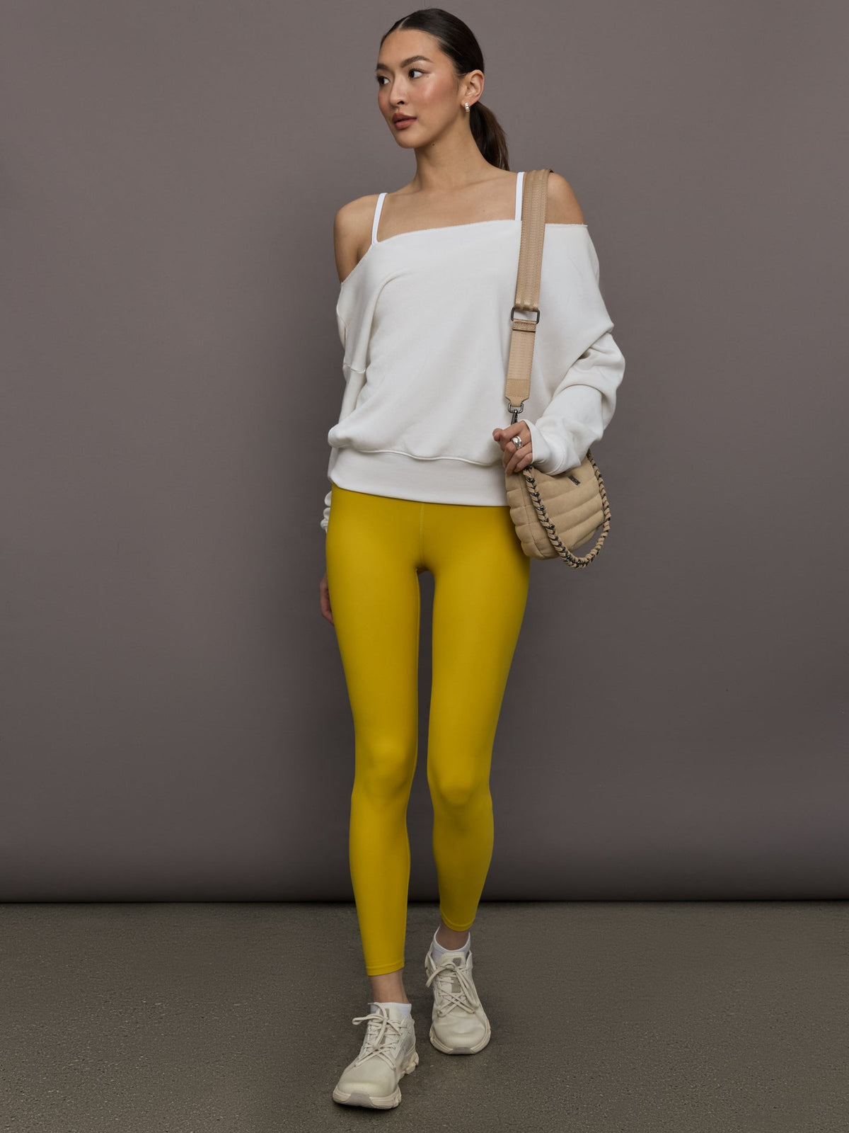 Carbon38 Ruched Tank in Melt - Mango Mint/ White