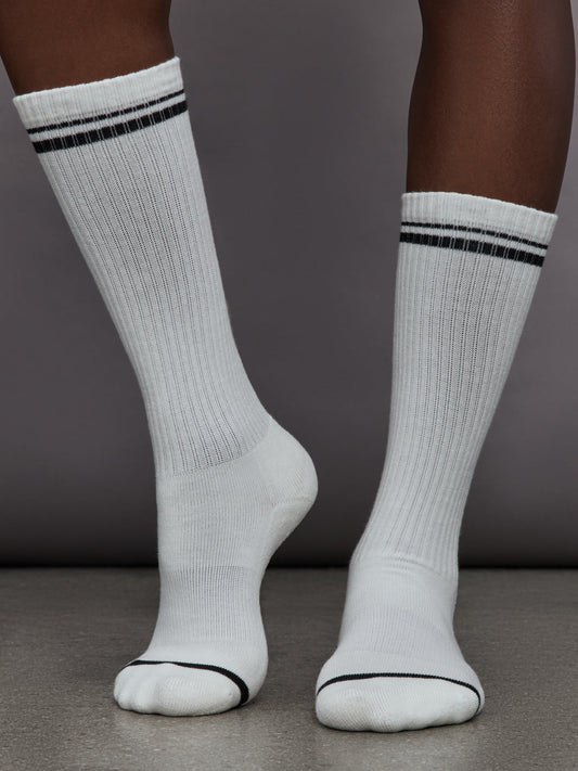 Carbon38 Varsity Crew - White