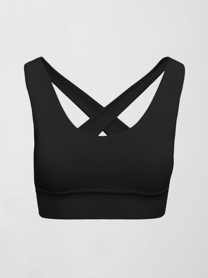 Carbon38 Support Bra in Diamond Compression - Black