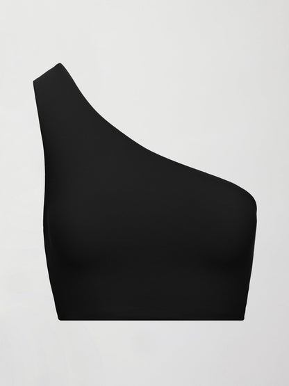 Carbon38 One Shoulder Bra in Melt - Black