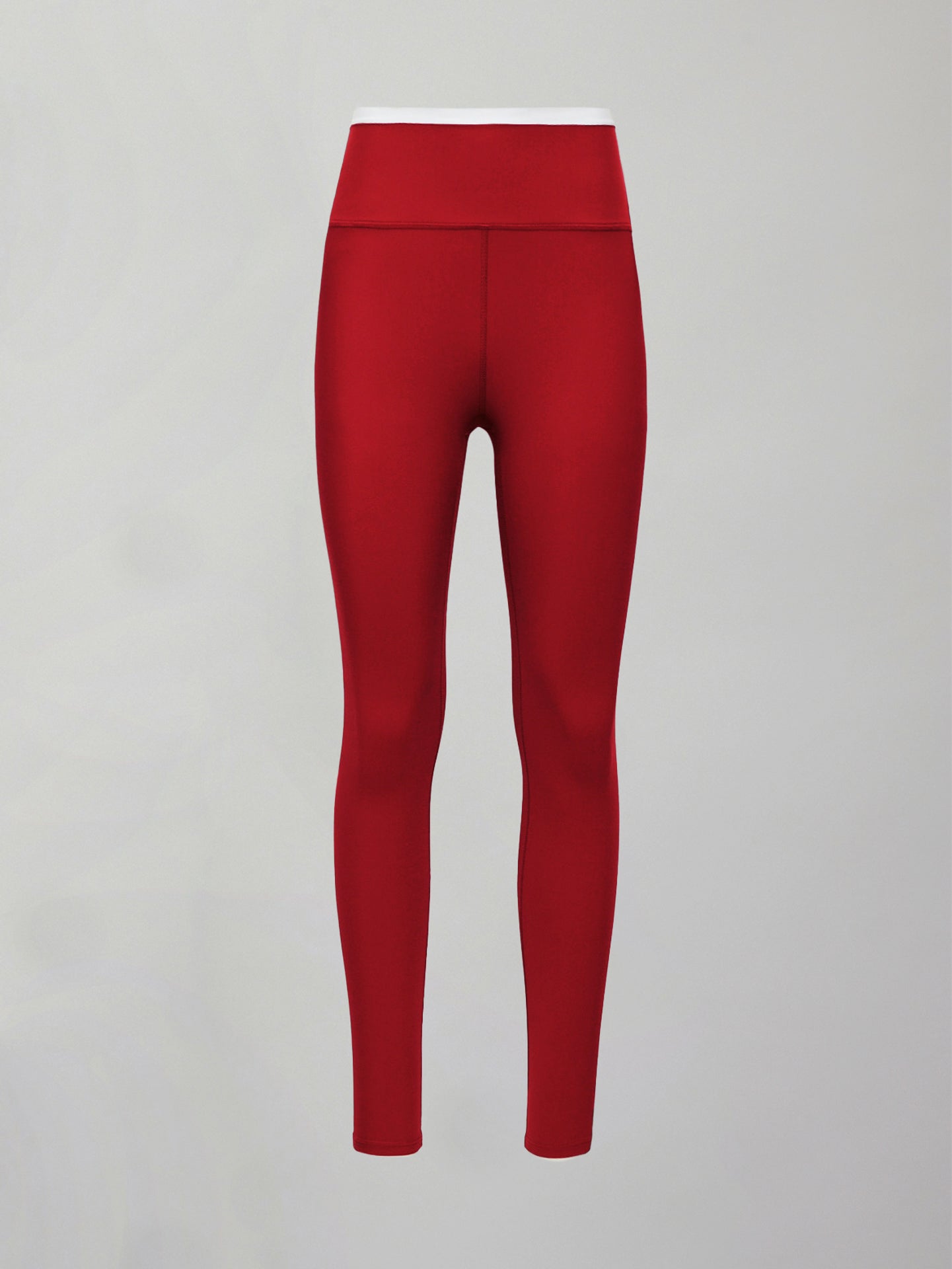 Carbon38 Contrast Waistband Legging in Melt - Cherry Red/White