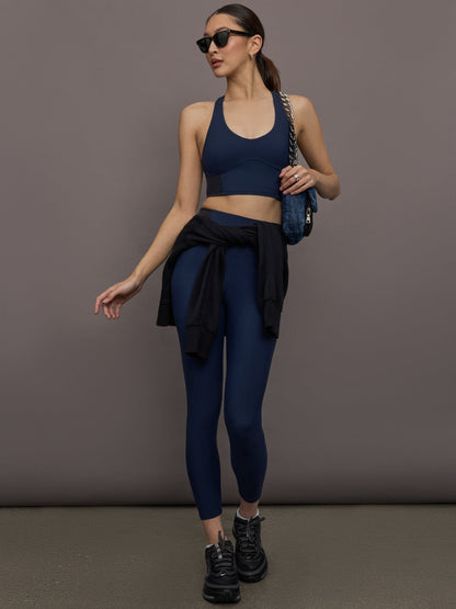 Carbon38 Seamed Legging in Melt - Navy/Black