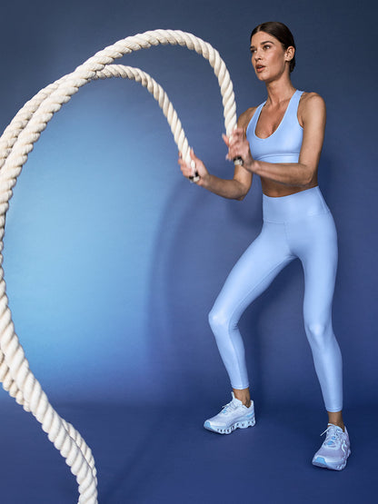 Carbon38 High Rise 7/8 Legging in Takara Shine - Serenity
