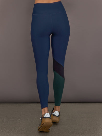 Carbon38 Colorblock Legging in Melt - Navy/Black/Forest