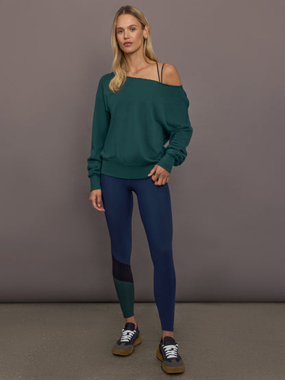 Carbon38 Colorblock Legging in Melt - Navy/Black/Forest