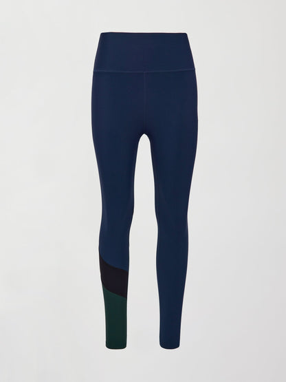 Carbon38 Colorblock Legging in Melt - Navy/Black/Forest
