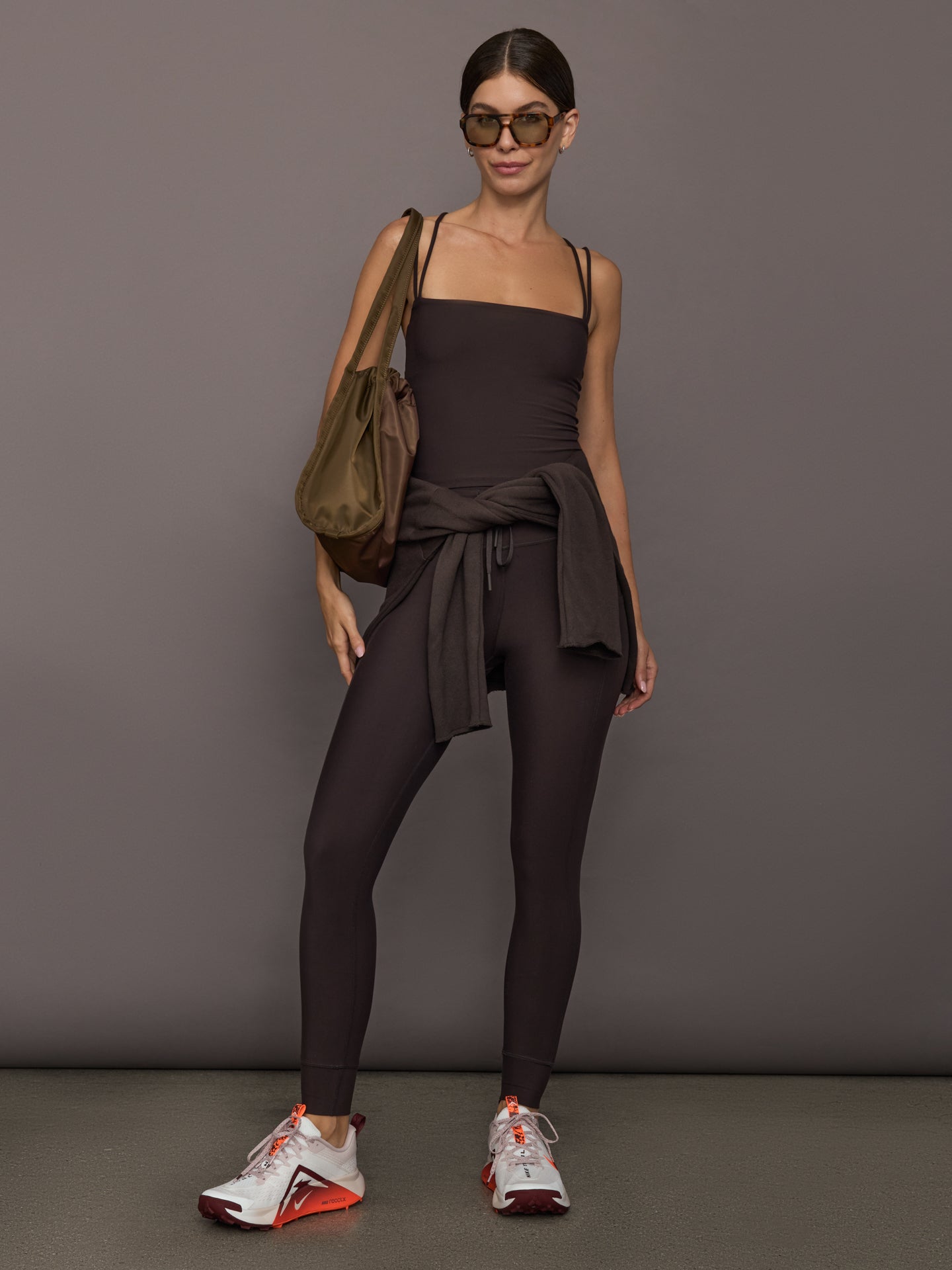 Carbon38 Strappy Tank in Melt - Chocolate Torte