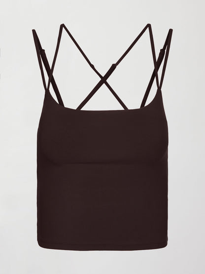 Carbon38 Strappy Tank in Melt - Chocolate Torte