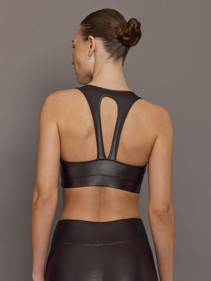 Carbon38 Action Bra in Takara Shine - Chocolate Torte
