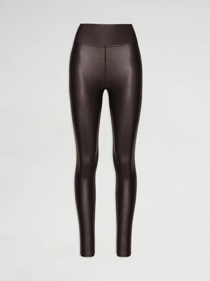 Carbon38 Regular Rise 7/8 Legging in Takara Shine - Chocolate Torte