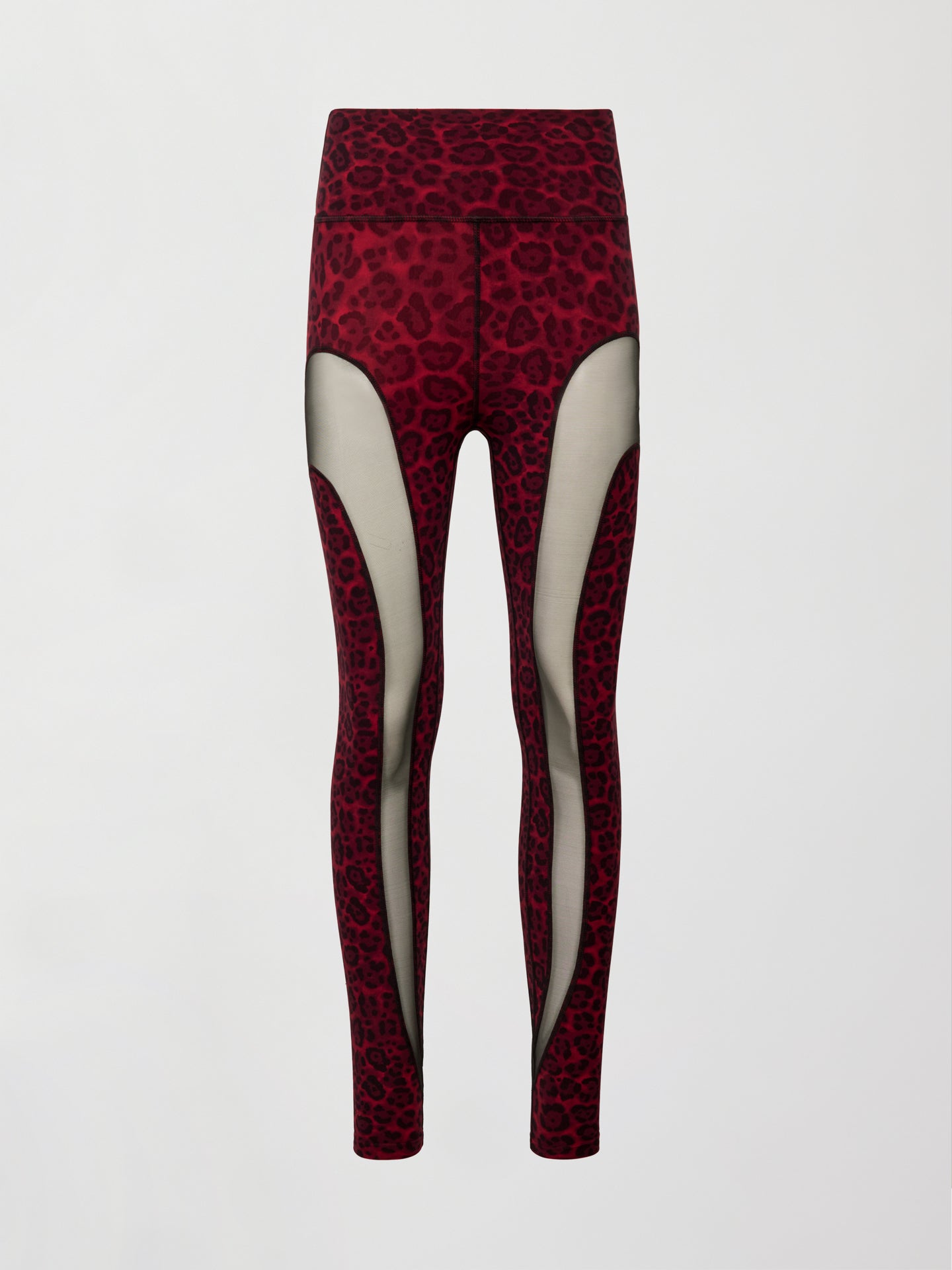 Carbon38 Sheer Spliced Legging in Melt - Red Leopard