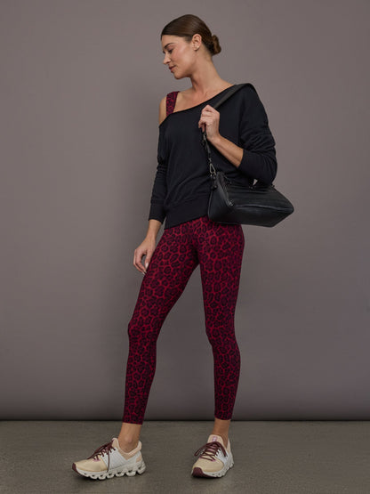 Carbon38 Square Neck Bra Top in Melt - Red Leopard