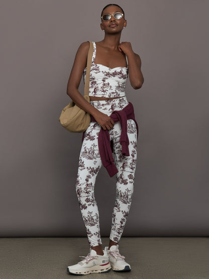 Carbon38 Toile Longline Sports Bra - Fig Toile