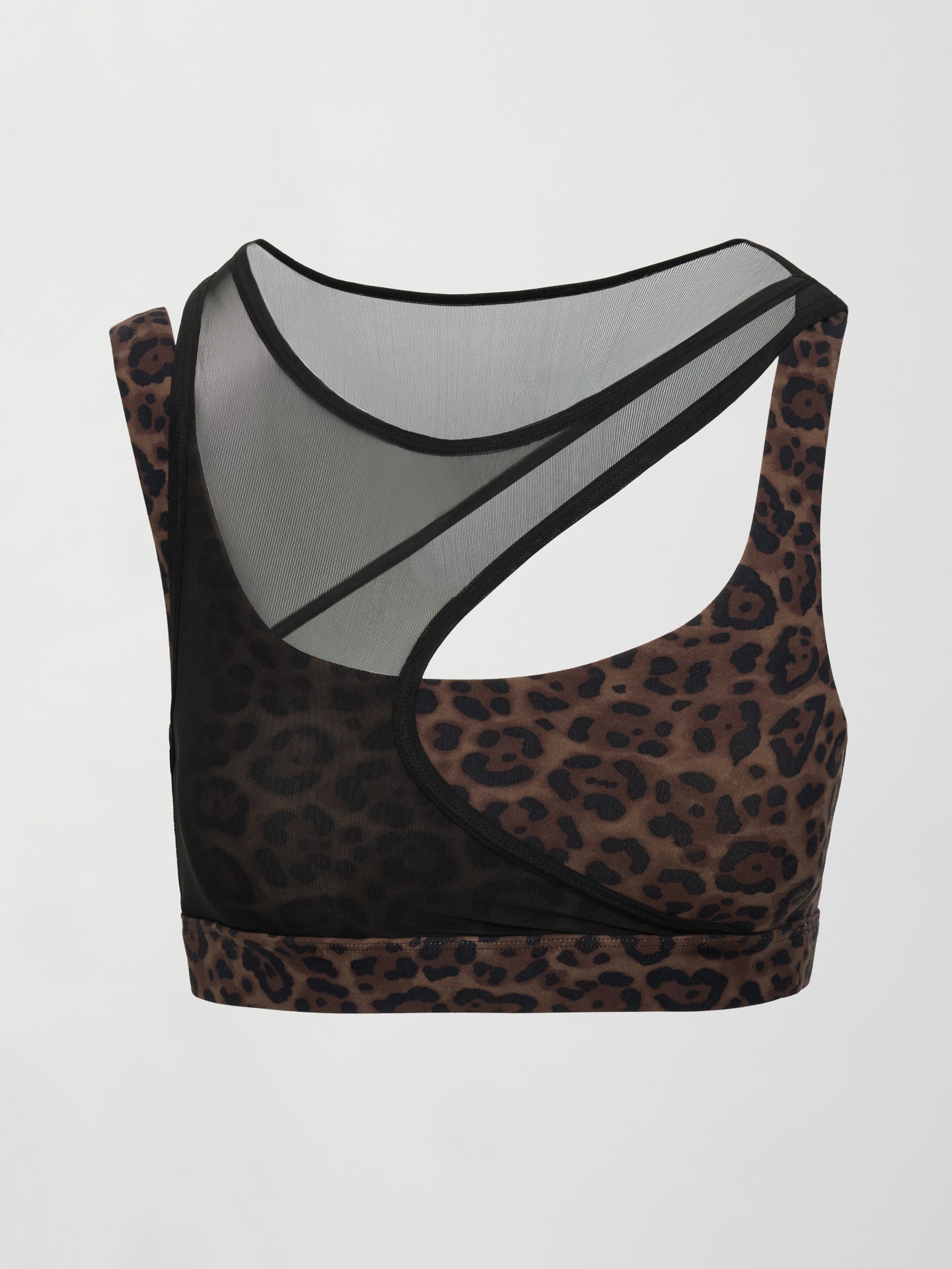 Carbon38 Mesh Overlay Bra in Melt - Leopard Print