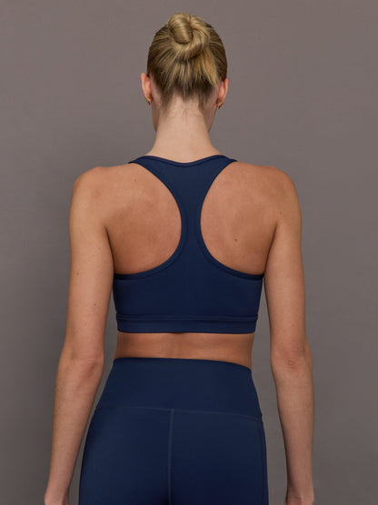 Carbon38 Zipper Bra in Diamond Compression - Navy