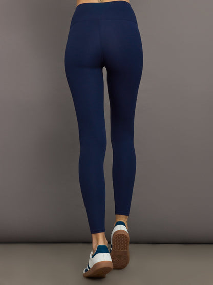 Carbon38 High Rise Legging in Ribbed Melt - True Navy
