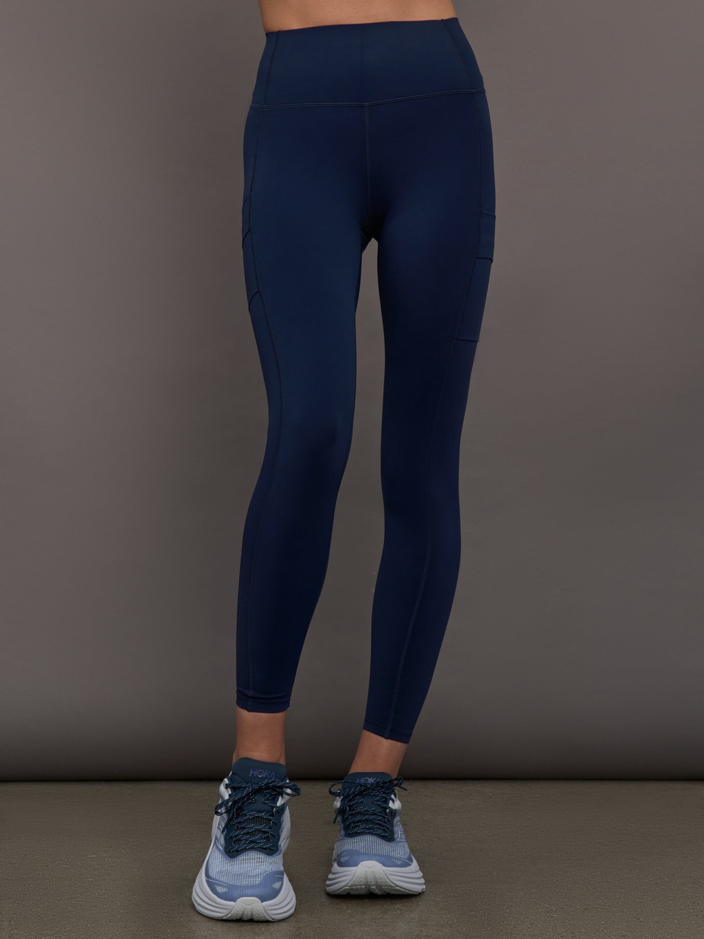 Carbon38 High Rise Pocket Legging in Diamond Compression - Navy