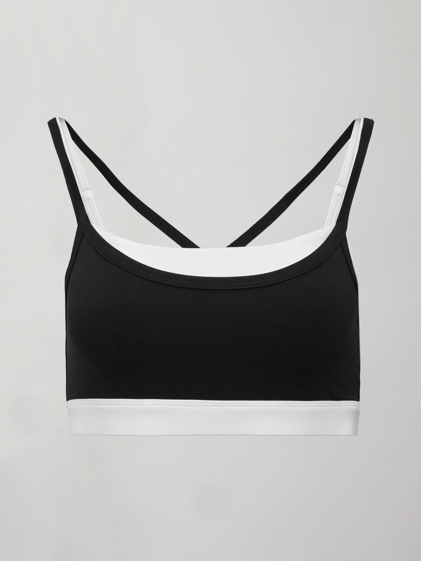 Carbon38 Double Layered Contrast Bra in Melt - Black/White