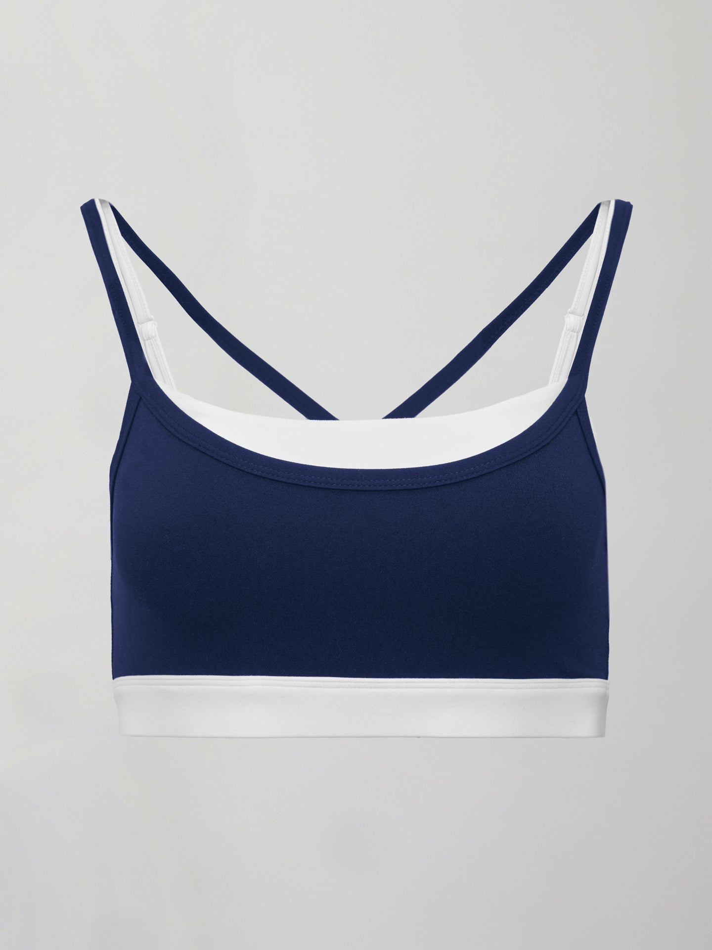 Carbon38 Double Layered Contrast Bra in Melt - Navy/White