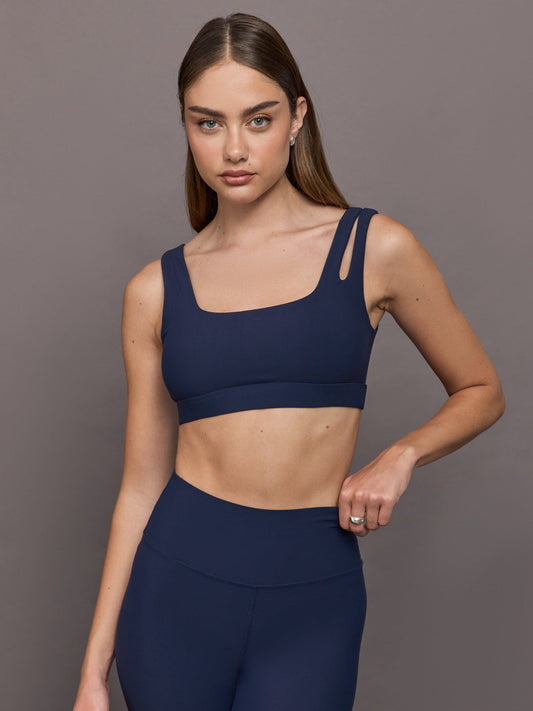 Carbon38 Cutout Bra in Melt - Navy